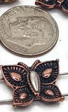 2 Hole Silver Slider Beads (Qt 5) In Butterfly Shapes for Jewelry Making for Bracelets and Necklaces 594 M9 FST