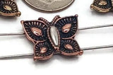 2 Hole Silver Slider Beads (Qt 5) In Butterfly Shapes for Jewelry Making for Bracelets and Necklaces 594 M9 FST