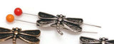 2 Hole Slider Beads (8 pc) Dragonfly Beads Sliderbeads Bracelet Beads Spacer Beads Double Strand Beads Unique beads 383-M11 FST