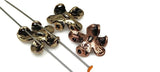 Slider Beads (Qty 8) 2 hole Floral Flat Metal Beads are Perfect for Jewelry Making into Bracelets or Necklaces  Craft Jewelry Designs 225-M5 FST