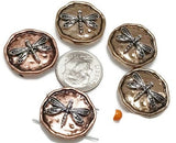 Slider Beads (5 pcs) 2 hole Beads 2 hole Slider Beads Dragonfly Beads Spacer Beads Metal Beads Flat Beads Bracelet Beads 347-m7 FST