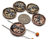 Slider Beads (5 pcs) 2 hole Beads 2 hole Slider Beads Dragonfly Beads Spacer Beads Metal Beads Flat Beads Bracelet Beads 347-m7 FST
