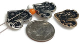 2 hole Slider Beads (Qty 10)Metal Heart Beads in Mixed Metal for Jewelry Making in Bracelets or Necklaces  - Great Findings or Focal 491-F13 FST