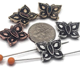 2 Hole Slider Beads (Qt 5) Butterfly Beads 2 hole Slider Beads bracelet beads Metal Beads 4 hole beads Spacer Beads flat Beads 389-M5 FST