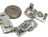 Magnetic Clasps for Jewelry Making, Bracelets or Necklaces  or Crafting in a fold Over Silver Design 7854