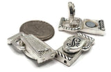 Magnetic Clasps for Jewelry Making, Bracelets or Necklaces  or Crafting in a fold Over Silver Design 7854