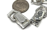 Magnetic Clasps for Jewelry Making, Bracelets or Necklaces  or Crafting in a fold Over Silver Design 7854