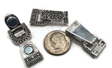 Magnetic Clasps for Bracelets, Necklaces and Jewelry Design Silver with 2 holes for Double Strand  1926
