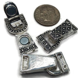 Magnetic Clasps for Bracelets, Necklaces and Jewelry Design Silver with 2 holes for Double Strand  1926