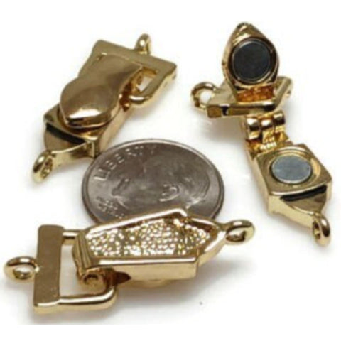 Magnetic Clasps for Jewelry Making into Bracelets or Necklaces for Beading Designs Single Strand 7857 GOLD Metal