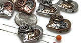 Slider Beads (10 pcs) 2 hole Beads heart Beads Mixed Metals for Jewelry Making 463-N4 FST
