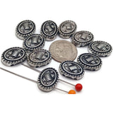 Slider Beads (Qty 11) 2 hole slider beads - Basket Weave Texture for Jewelry Making, Crafting or Beading Bracelets or Necklaces 591-M14 FST