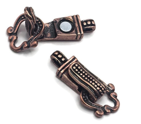 Magnetic Clasps for Bracelets, Necklaces, and Jewelry Making or Crafting Single Strand Antique Copper - Wholesale Prices 4125