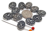 Slider Beads (Qty 11) 2 hole slider beads - Basket Weave Texture for Jewelry Making, Crafting or Beading Bracelets or Necklaces 591-M14 FST