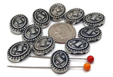 Slider Beads (Qty 11) 2 hole slider beads - Basket Weave Texture for Jewelry Making, Crafting or Beading Bracelets or Necklaces 591-M14 FST