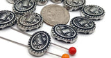 Slider Beads (Qty 11) 2 hole slider beads - Basket Weave Texture for Jewelry Making, Crafting or Beading Bracelets or Necklaces 591-M14 FST