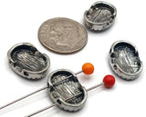 Slider Beads (Qty 11) 2 hole slider beads - Basket Weave Texture for Jewelry Making, Crafting or Beading Bracelets or Necklaces 591-M14 FST