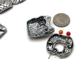 Slider Beads (9 pc)  2 hole beads Owl Beads Tree of Life Beads Rhinestone Beads Spacer Beads Sliderbeads Bracelet Beads Silver Beads 427-M18 FST