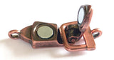 Fold Over Magnetic Clasps Jewelry Making Clasps Fold Over Magnetic Clasp Antique Copper Clasp Single Strand Bracelet Clasp 7857