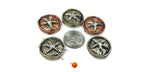 2 Hole Slider Beads (5 pc) Sealife Beads Starfish Coin Unqiue Metal Beads for Jewelry Making for Bracelet and Necklace Designs 287-m11 FST