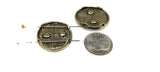 2 Hole Slider Beads (4 pc) Love Beads Pewter Silver  Antique Silver Beads Sliderbeads Silver Beads Bracelet Beads Necklace Beads 285-N5 FST
