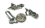 Magnetic Clasps for Crafting, Beading and Jewelry Making into Bracelets or Necklaces in Silver with an Ornate Design  9463