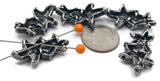 5 Textured Silver Starfish 2 hole Slider Beads for Jewelry making into Necklacs or Bracelets P148-M18 FST