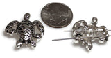 2 hole Slide Beads (10 pcs) Slider Beads Silver Turtles - Great for Bracelet and Other Jewelry Designs 477-M14 FST