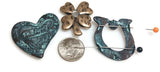 Metal 2 Hole Slider Beads (Qty 7) Spacer Beads for Jewelry Making 472-M14 FST