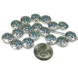 2 Hole Slider Beads (17 pc) Sand Dollar beads Sea Life Beads  Silver Beads Spacer Beads Sliderbeads 2 hole beads Unique Beads 271-N5 FST