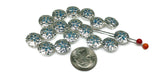 2 Hole Slider Beads (17 pc) Sand Dollar beads Sea Life Beads  Silver Beads Spacer Beads Sliderbeads 2 hole beads Unique Beads 271-N5 FST