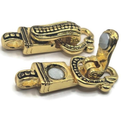 Magnetic Clasps in Gold for Jewelry Making into Necklaces or Bracelets or Crafting - Single Strand in Gold 4127-clasp