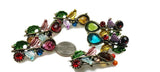 2 hole slider beads (Qty 6) Unique Metal Beads for Jewelry Making, Beading, or Crafting into Necklaces  Bracelets Flower Floral 283-N4 FST