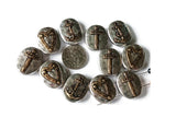 2 Hole Slide Beads  (11 pcs) Heart Cross and Anchor Inspirational Designs Great for Jewelry Making or DIY Bracelet or Necklace 508-H8 FST