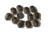 2 Hole Slide Beads  (11 pcs) Heart Cross and Anchor Inspirational Designs Great for Jewelry Making or DIY Bracelet or Necklace 508-H8 FST