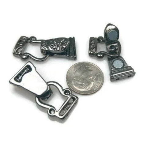 Fold Over Magnetic Clasps Gun Metal Magnetic Wholesale Bracelet Clasps Magnetic Clasp 1213blk