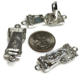 Fold Over Magnetic Clasps (Qty 1) Rhinestone Magnetic Clasps Bracelet Clasp Necklace Clasp Silver Clasp Fold Over Clasp Clasps 9812851-M9