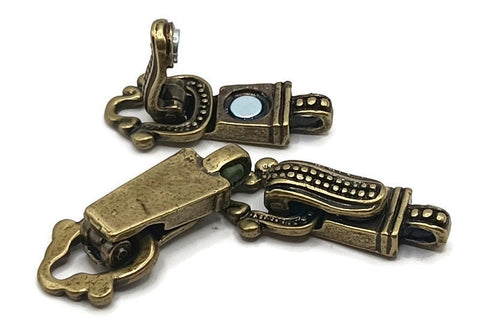 Magnetic Clasps for Jewelry Making - Single Strand Antique Brass or Antique Gold - Perfect for bracelets 4126 Light antgold