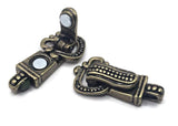 Magnetic Clasps for Jewelry Making - Single Strand Antique Brass or Antique Gold - Perfect for bracelets 4126 Light antgold