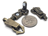 Magnetic Clasps for Jewelry Making - Single Strand Antique Brass or Antique Gold - Perfect for bracelets 4126 Light antgold
