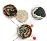 Slider Beads (9 pc) flower or loral beads for Crafting and Beading into Necklaces or Bracelets in Metal with 2 holes 397-M1 FST