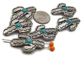 2 Hole Slider Beads (6 pc) Western Beads Spacer Beads with a Cactus Design for Jewelry Making, Necklaces and Bracelets 572-N12 FST