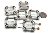 Slider Beads with a Photo Frame (qty 6) Football Themed Super Cute for Jewelry Making into Necklaces or Bracelets or Crafting 11142-N8 FST
