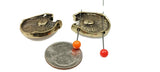2 Hole Slider Beads (5 pc) Western Beads Focal Beads Spacer Beads Flat Beads horse beads Sliderbeads 2 hole beads Pewter Beads 275-N12 -FST