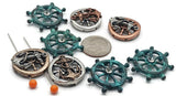 2 Hole Slider Beads (8 pc) Anchor Boating Metal Beads for Jewelry Making for Necklace Bracelet Designs  556-M7 FST