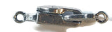 Fold Over Magnetic Clasps (Qty 4) Silver with a Simple Design - Perfect for Jewelry Making into Necklaces or Bracelets 9466