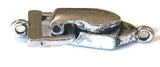 Fold Over Magnetic Clasps (Qty 4) Silver with a Simple Design - Perfect for Jewelry Making into Necklaces or Bracelets 9466