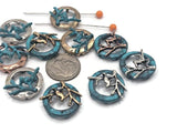 Slider Beads (10 pcs) 2 hole Beads 2 hole Slider Tree Branch Flat Metal Slide Beads - Jewelry Making to design Bracelets - Necklaces  543-M9 FST