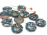 Slider Beads (10 pcs) 2 hole Beads 2 hole Slider Tree Branch Flat Metal Slide Beads - Jewelry Making to design Bracelets - Necklaces  543-M9 FST