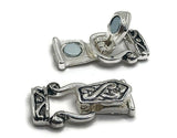 Magnetic Clasps Silver Fold Over for Bracelet, Necklace, Crafting or Jewelry Making Double Strand with a Celtic Style 1552